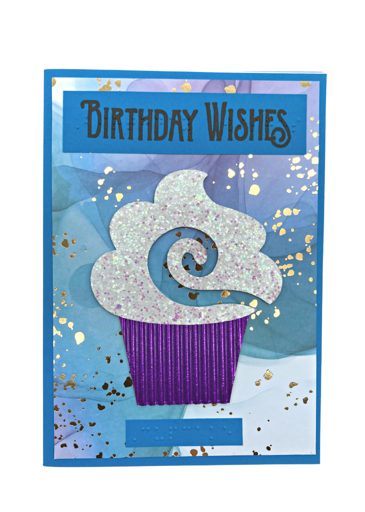 the birthday wishes card isolated on a white background