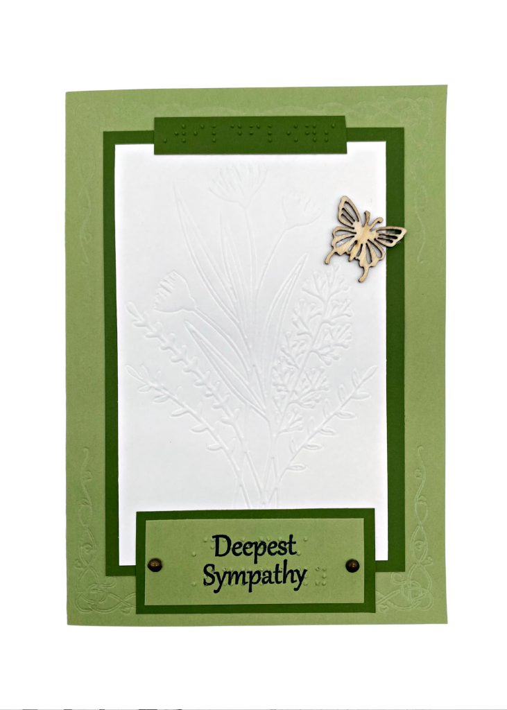 the deepest sympathy card isolated on a white backdrop