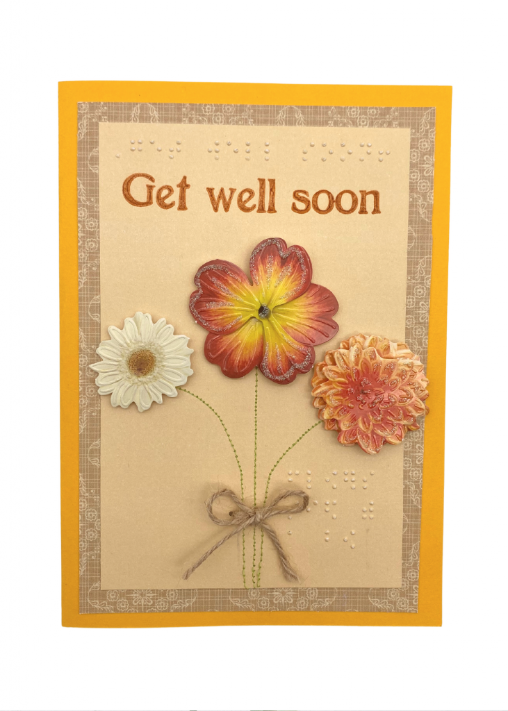 the get well soon card isolated on a white backdrop