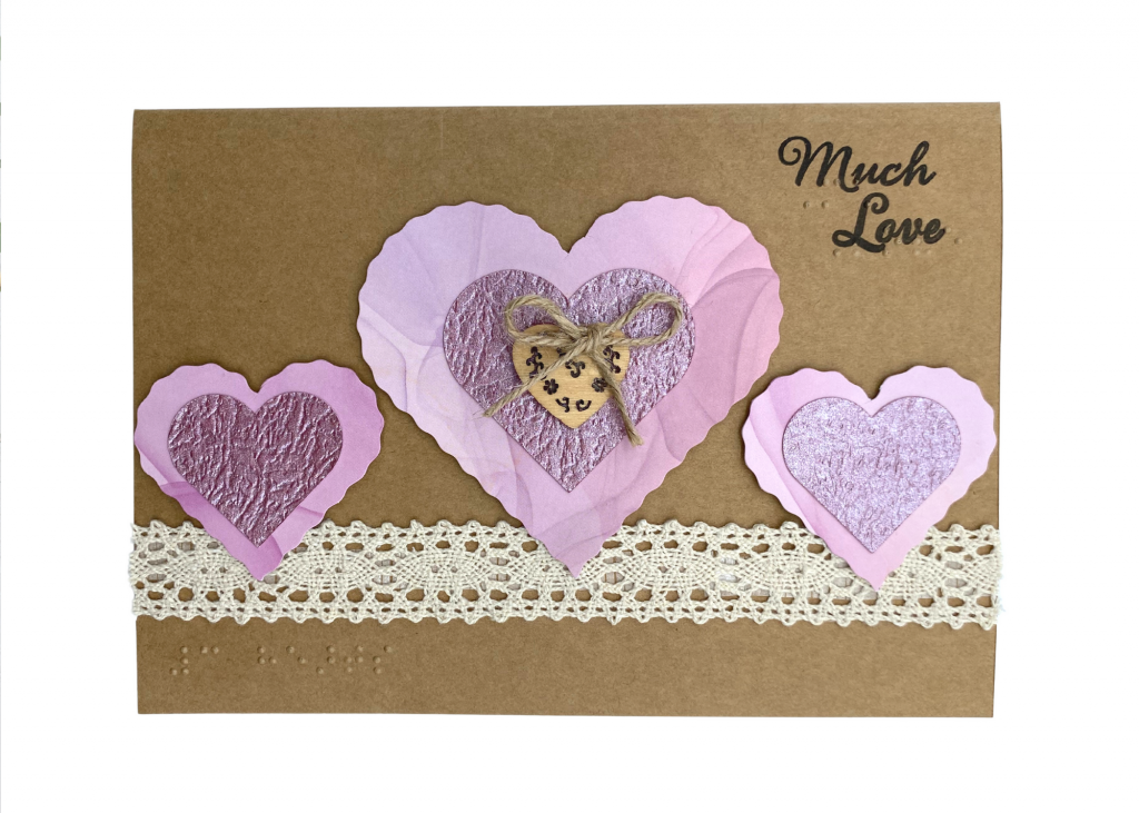 the much love card isolated on a white backdrop