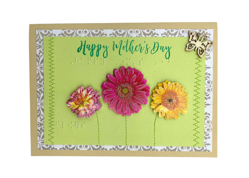 the mother's day card isolated on a white backdrop