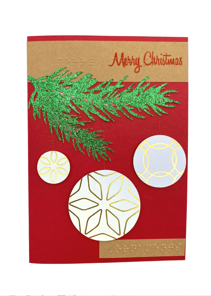 the merry christmas card isolated on a white backdrop