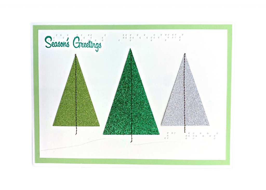 The seasons' greetings card isolated on a white backdrop