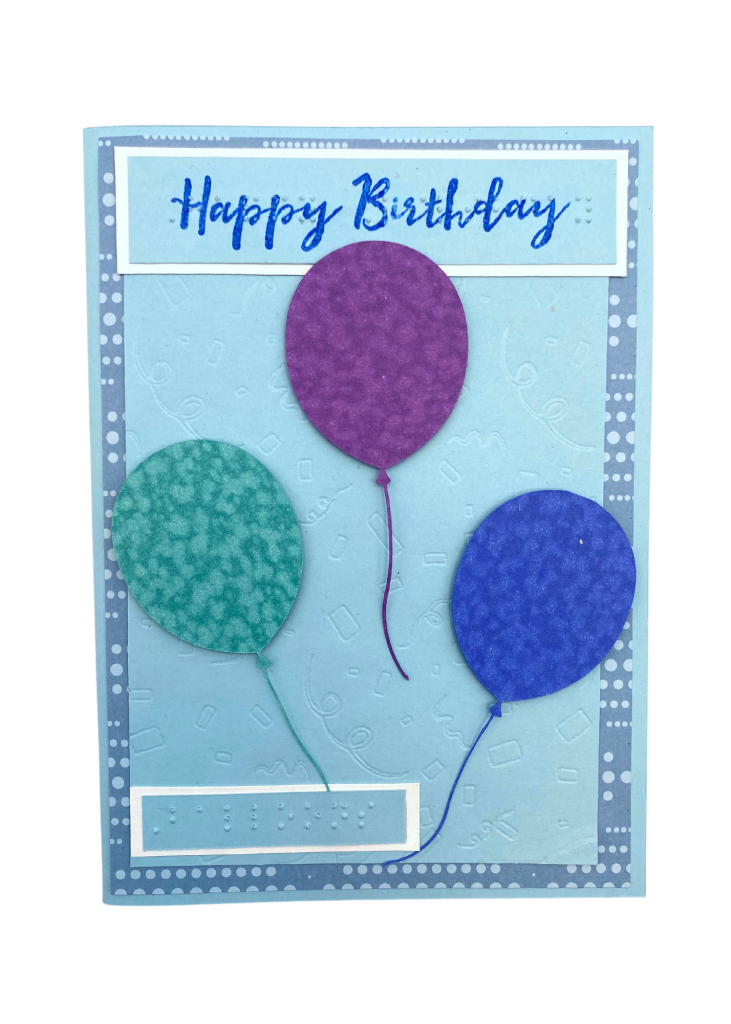 the happy birthday card isolated on a white backdrop