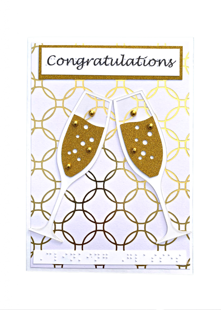 the congratulations card isolated on a white backdrop