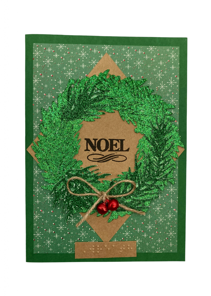 the noel card isolated on a white backdrop