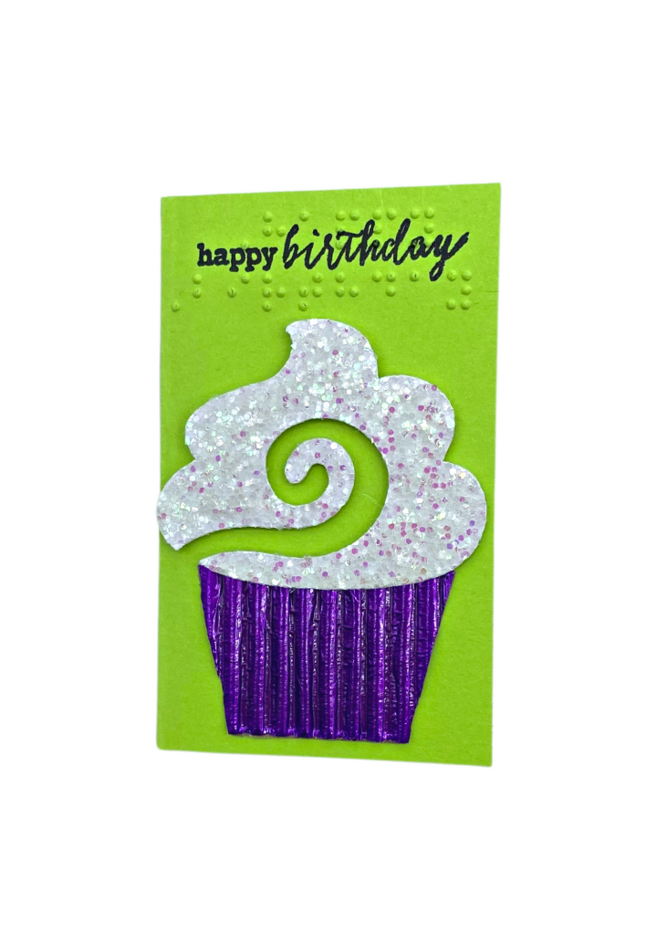 the birthday card isolated on a white backdrop