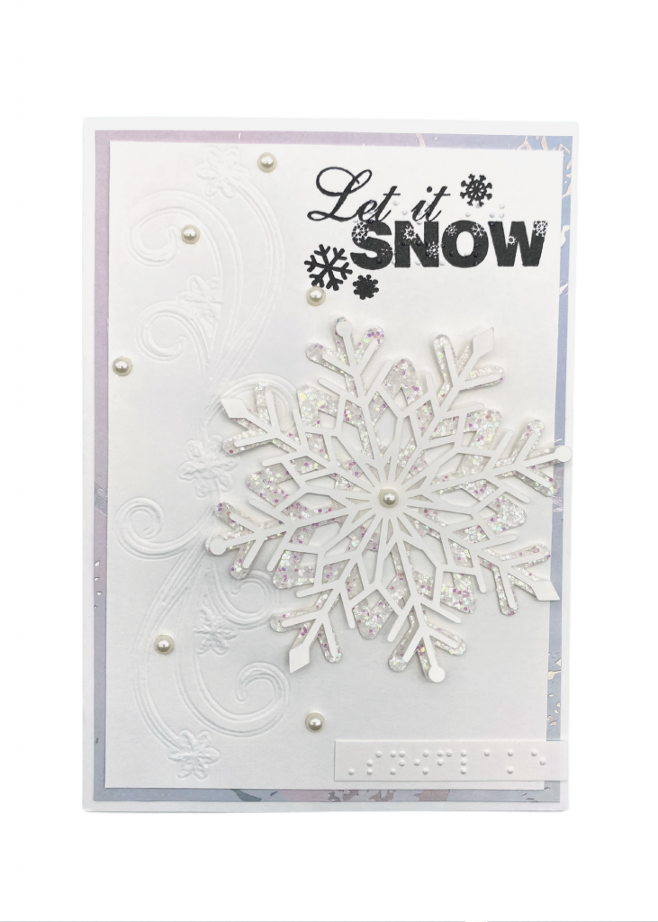 the let it snow card isolated on a white backdrop